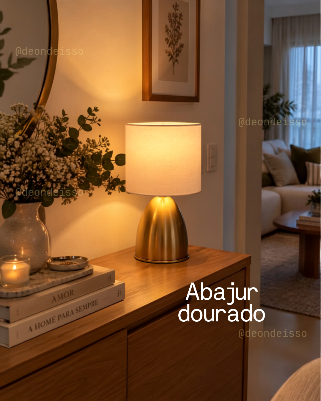 Abajur dourado